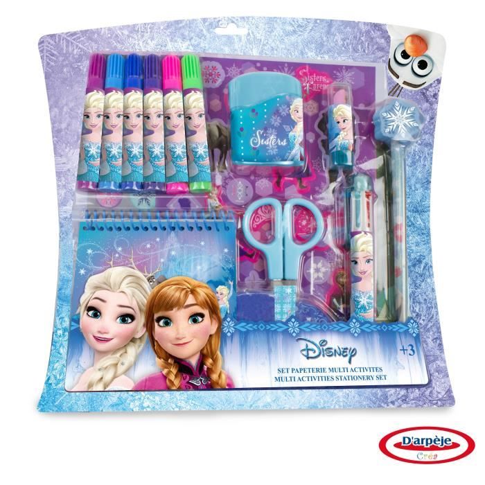FROZEN - Set Papeterie multi activités - Autocollants - Découpage