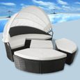 Jardin Auvent Résine Pcs Tressée 11 Salon Longue De Avec Chaise Jeu Noir lFJ3KcuT15