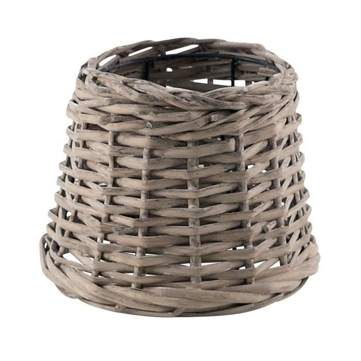 Vintage Abat-jour conique en osier gris D20,5cm - Gris ...
