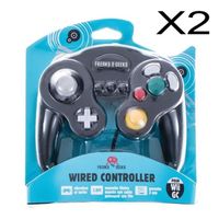 ADAPTATEUR MANETTE Lot de 2 manettes GameCube Noires pour Wii Wii U e ADAPTATEUR MANETTE Lot de 2 manettes GameCube Noires pour Wii Wii U e