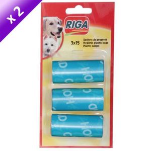 RIGA Lot de 2 Recharges sachets propreté GM pour chien