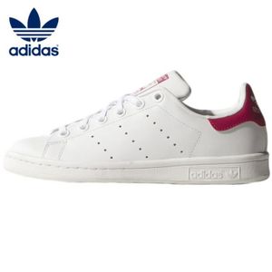 Adidas Stan Smith Blanc / Rose FEMME NOIR NOIR - Achat / Vente ... Adidas Stan Smith Blanc / Rose FEMME NOIR