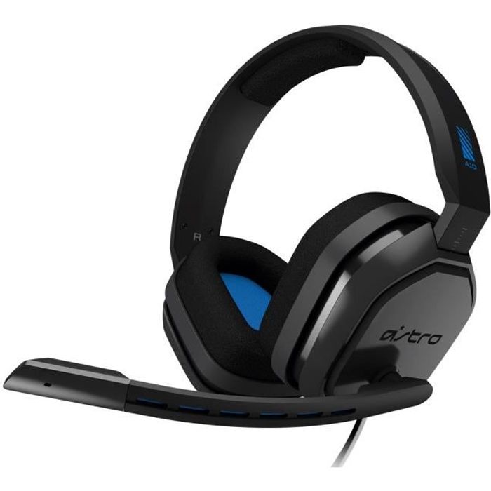 ASTRO Casque Gaming A10 Noir et Bleu - Compatible PS4