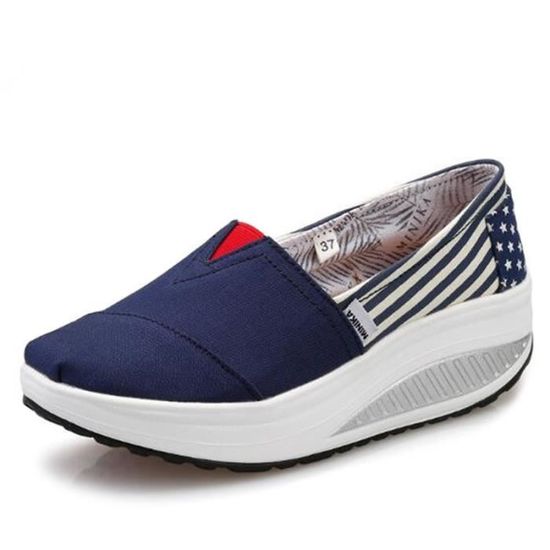 épais Bllt xz087bleu35 Chaussure Mode Chaussures Detente Fond Femmes Classique N8wvmn0