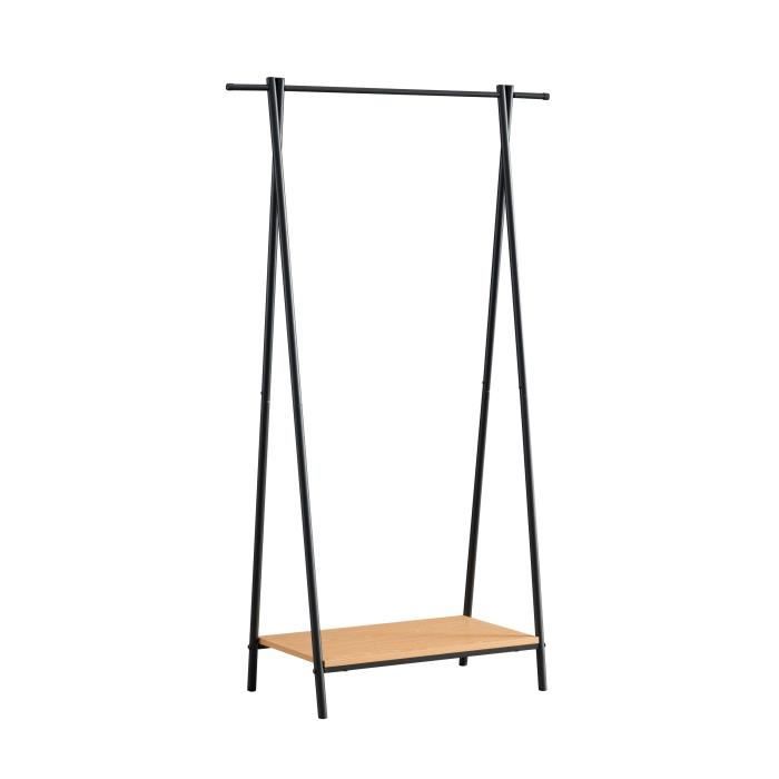 Porte-manteaux Charmille - Structure métallique - Finition laquée noir - L 84 x P 39 x H 150 cm