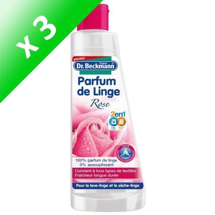 DR BECKMANN Parfum de linge rose - 250 ml (Lot de 3)