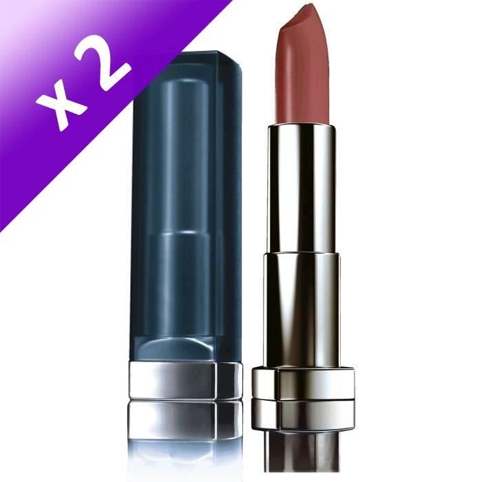 Produit shopeco.fr : Lot De 2 - MAYBELLINE Rouges à lèvres Couleur matte NU 932 Clay Cru