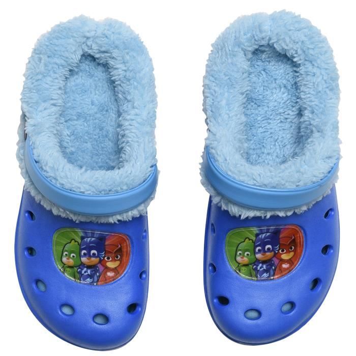 PYJAMASQUES Sabots Fourrés Bleu Turquoise Enfant Garçon