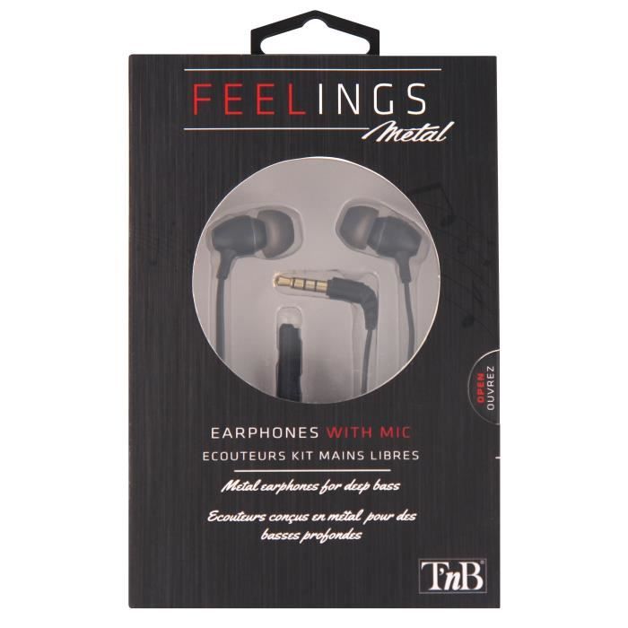 T'NB Feelings Ecouteurs intra-auriculaire - Noir