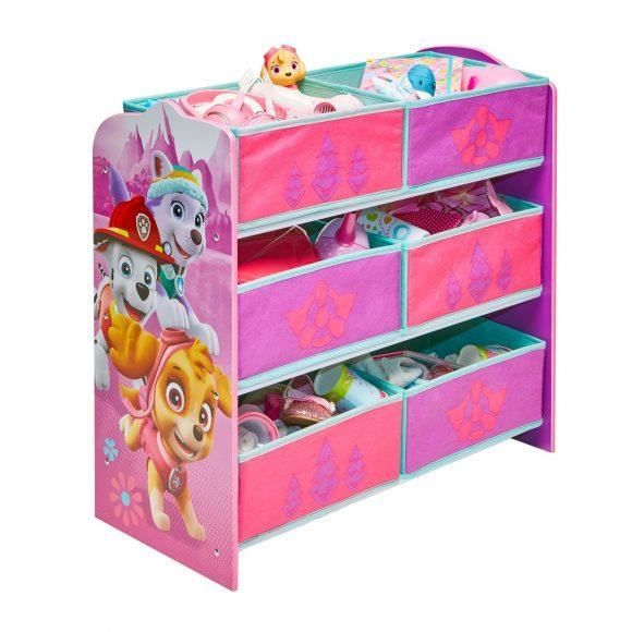 PAT PATROUILLE Meuble de rangement Jouets enfant 6 bacs rose - Worlds Apart