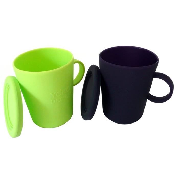 YOKO DESIGN Lot de 2 Mugs cake vert et violet