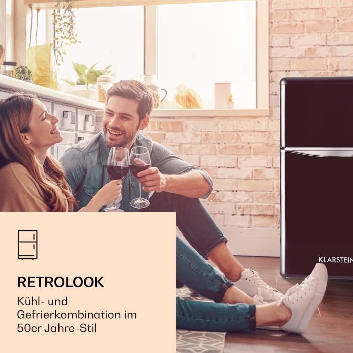 Klarstein Monroe Black Combiné réfrigérateur1