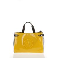 SAC SHOPPING ARMANI JEANS - Sac Cabas Jaune et Gris en PVC - Fe SAC SHOPPING ARMANI JEANS - Sac Cabas Jaune et Gris en PVC - Fe