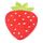Tapis enfant Fraise 65x75 cm rouge