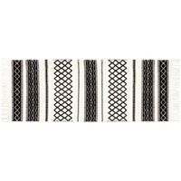 TAPIS DE BAIN NAVAJO Tapis - Coton - 45x120 cm - Blanc / noir TAPIS DE BAIN NAVAJO Tapis - Coton - 45x120 cm - Blanc / noir