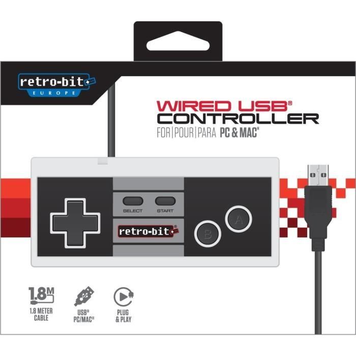 Manette Retro-Bit NES USB PC