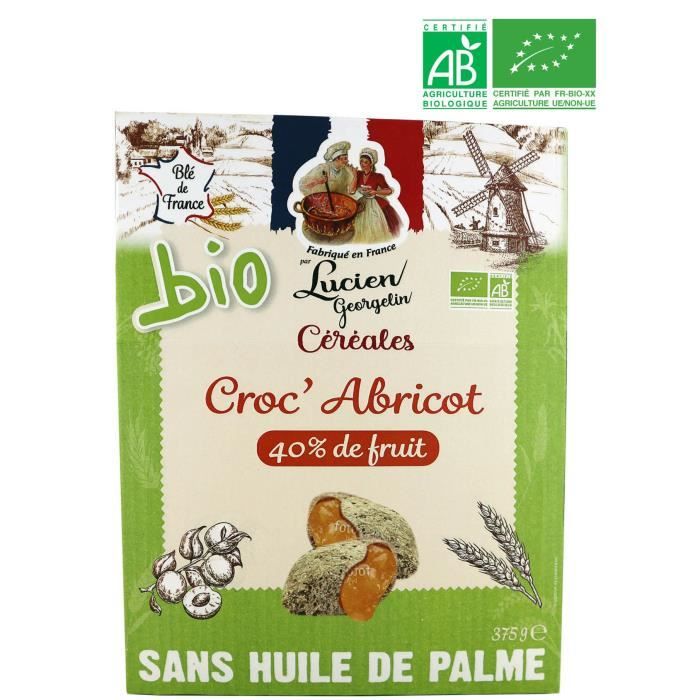 LUCIEN GEORGELIN Céréales Croc' Abricot bio - 375 g