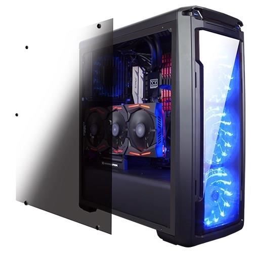 XIGMATEK Boitier PC Moyen Tour HAWTHORN Noir fenêtre