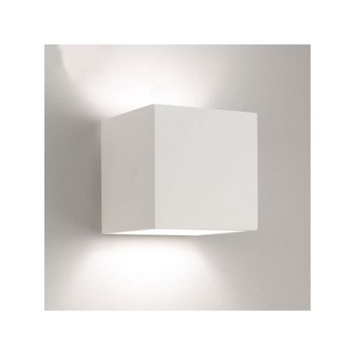 Applique Murale Carree Astro Lighting   Applique murale carrée Pienza 165   Blanc   Achat  Applique Murale Carree