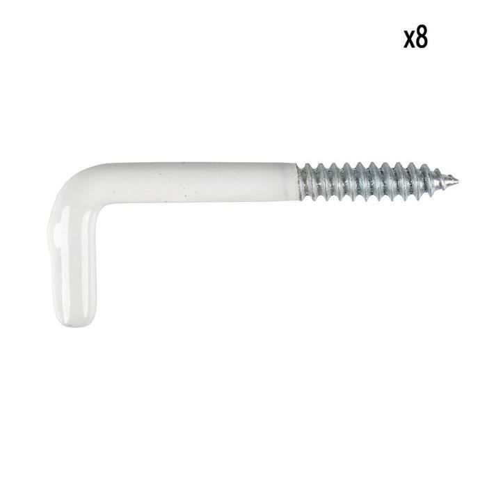 COGEX Gond à vis plastifié - Blanc - 3,5x40 mm - 8 pcs