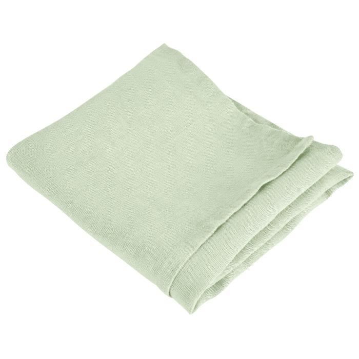 VENT DU SUD Serviette de table SYMPHONIE en lin - 50 x 50 cm - Blanc neige