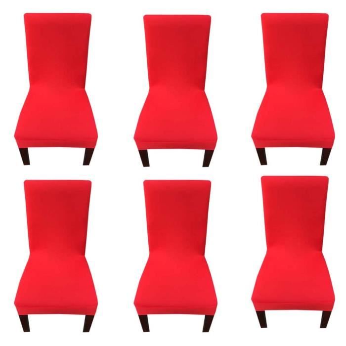 De Extensible À Mariage Chaise Décoration Pour 6 Bande Moderne Housse Salle Manger Élastiquerouge Pcs Couverture Avec BoWCQxrde