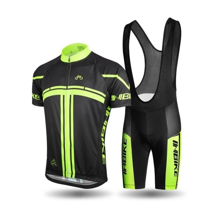 Maillot De Cyclisme Homme – Ensemble Manches Courtes Respirant + Cuissard Avec Pad Gel 9D (World Tour Team)