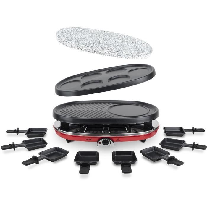 H.KŒNIG RP418 Appareil à raclette 8 personnes - Rouge