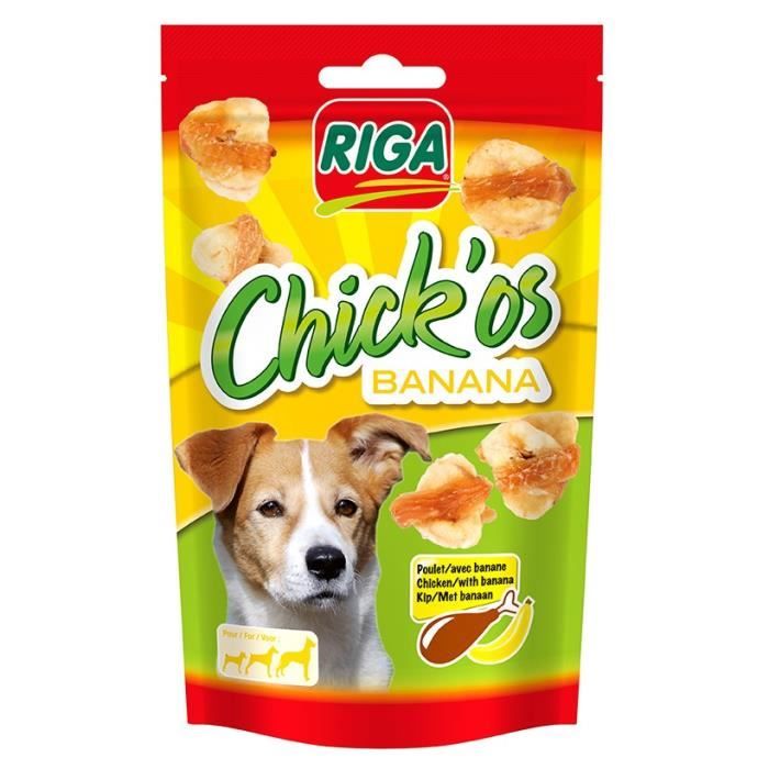 RIGA Chick'os Banane Friandises pour chien - Sachet 70 g