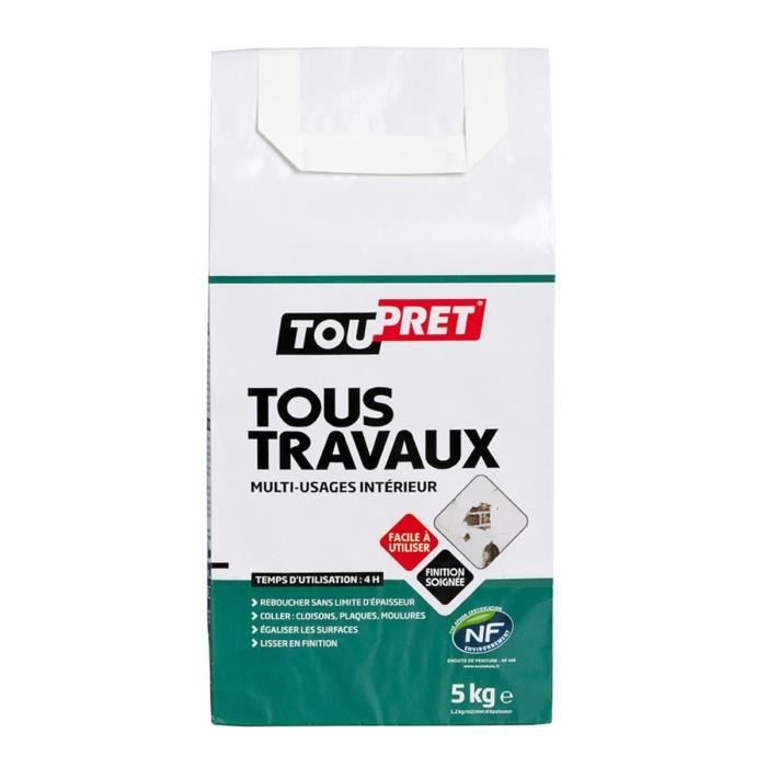 TOUPRET Enduit Tous Travaux en poudre 5 kg