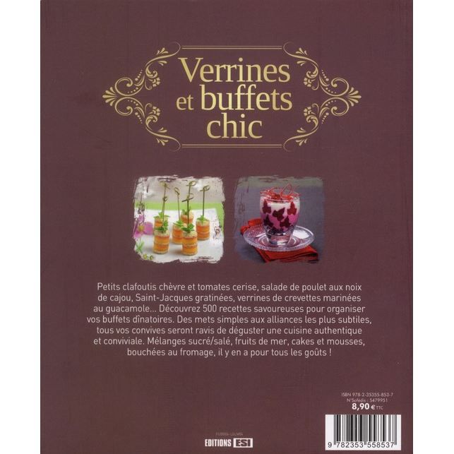 VERRINES ET BUFFET CHIC   Achat / Vente livre pas cher  