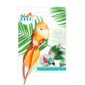 Déco Plantes Petit Oiseau Orange Cd3836