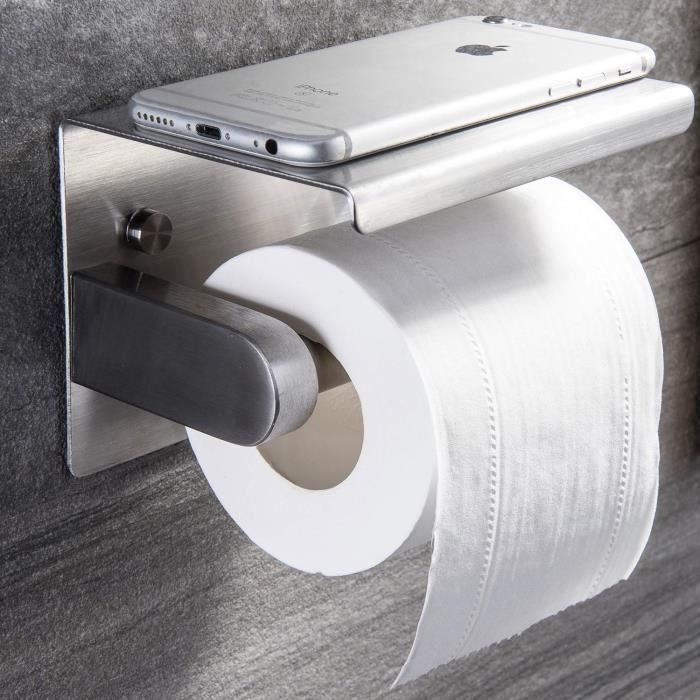 Support pour rouleau de papier toilette avec mosaïque Argenté. 