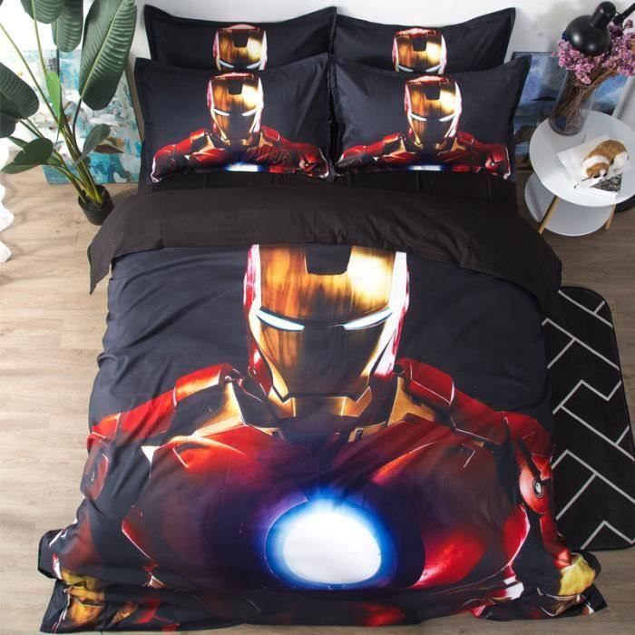 Housse de lit simple Iron Man