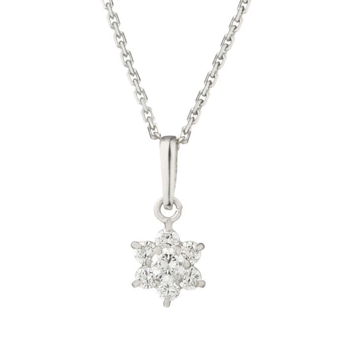OR ECLAT Collier Or Blanc 375° Femme