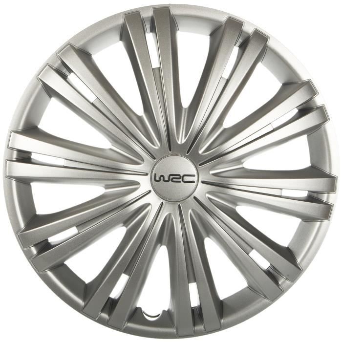 WRC Lot de 4 enjoliveurs nº 1 - Gris