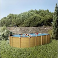 PISCINE TRIGANO Piscine ovale en métal 9,50x4,90x1,32m - M PISCINE TRIGANO Piscine ovale en métal 9,50x4,90x1,32m - M