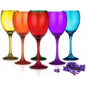 verre a vin en couleur