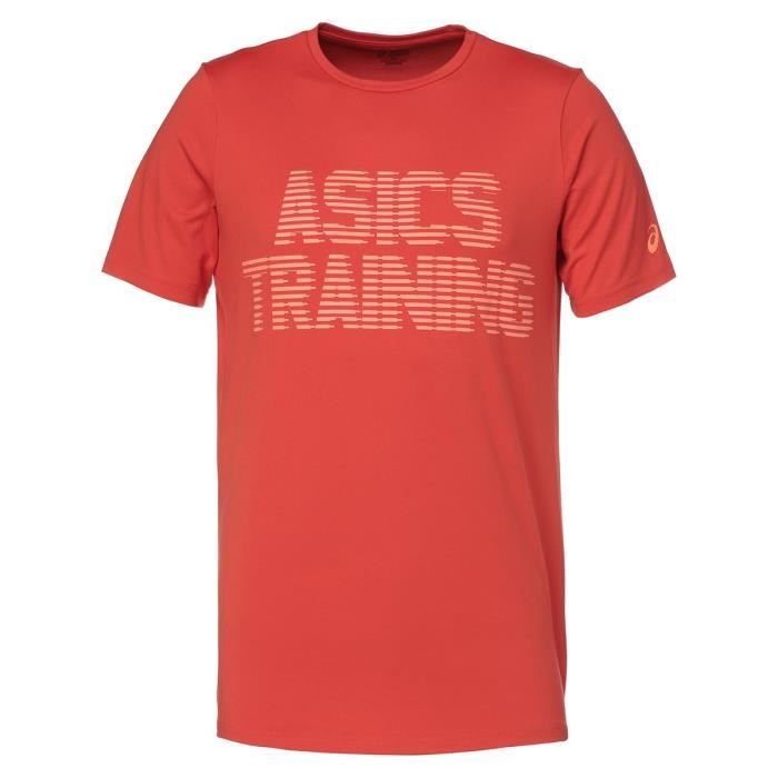 ASICS T-shirt Training Tech Orange Homme - Orange