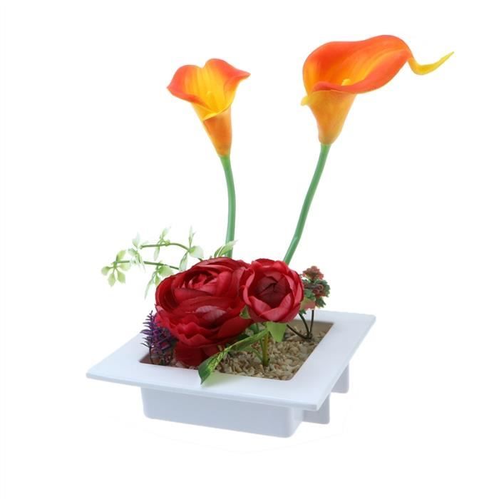 Décoration Murale Fleurs Artificielles Simulation Bonsai Décor Faux
