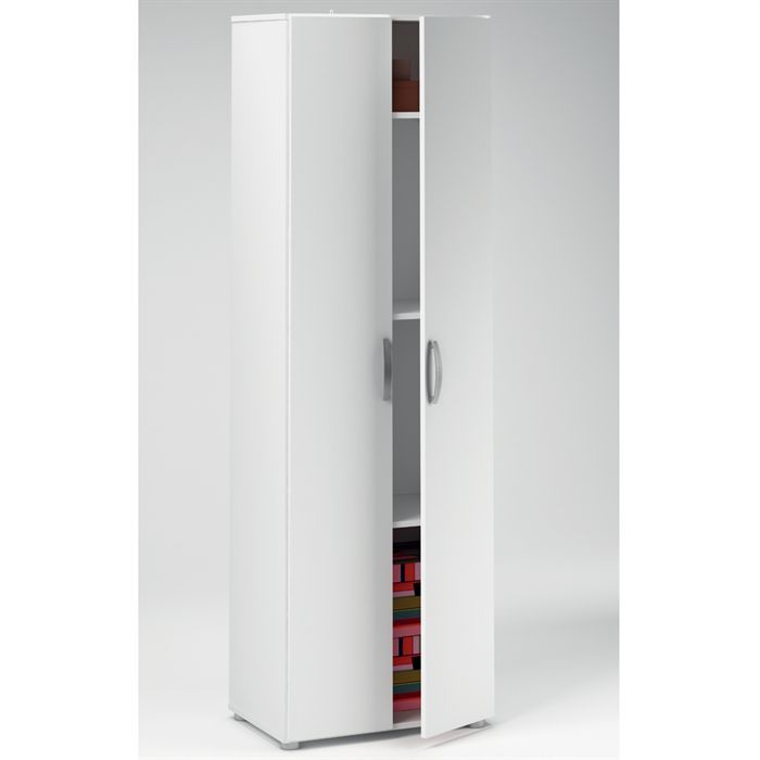 COBI Armoire multifonction 68x175x34 cm blanche   Achat / Vente