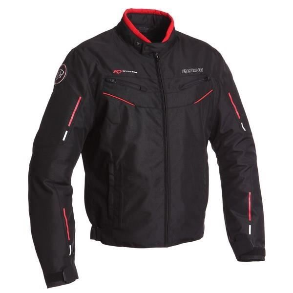 BERING Blouson Moto Corsaire Noir et Rouge