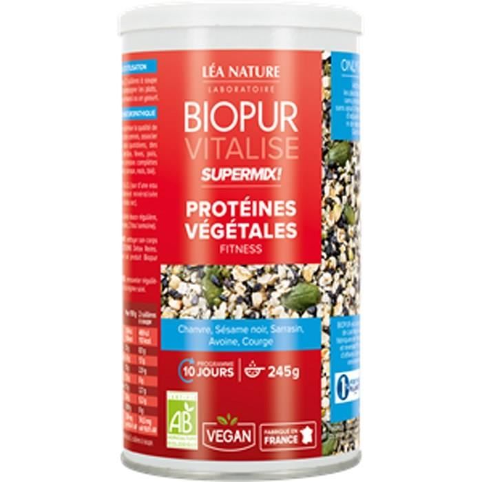 BIOPUR Super Mix Protéines végétales - Fitness - 245 g