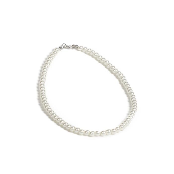 Collier Enfant Fleur Perle – Blanc Et Turquoise – Idéal Cérémonie