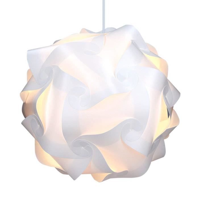 lampe puzzle abat-jour luminaire iq designs lumière φ30cm blanc