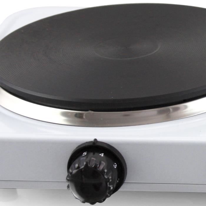 Plaque électrique double 2 500 W blanche3