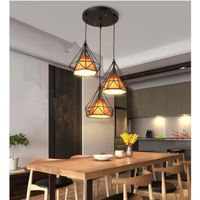LUSTRE ET SUSPENSION Lustre Suspension Cage Forme Diamant Ajustable-Lum LUSTRE ET SUSPENSION Lustre Suspension Cage Forme Diamant Ajustable-Lum