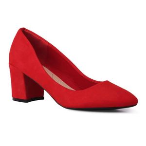 Achat carre cher rouge Vente talon Escarpin pas qtf0zET