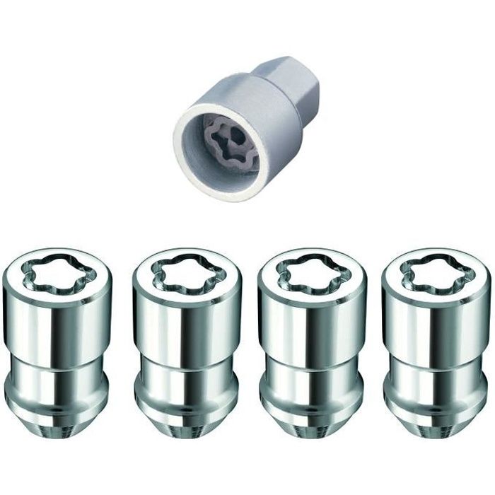 SU MCGARD 4 Écrous antivol - Filetage M12 x 1,25 - Assise 60° - Ø21 x L32,5 mm