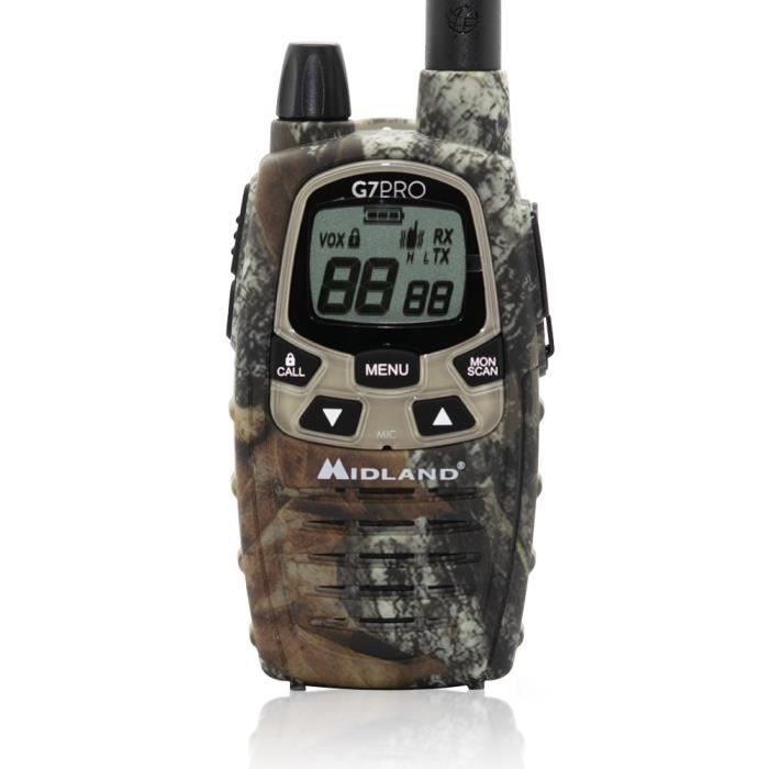 MIDLAND G7 Pro version Camouflage Talkie Walkie vendu à l'Unité